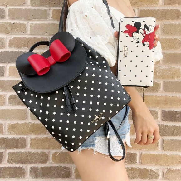 kate spade Handbags - Bundle Kate Spade Drawstring Flap Backpack Black + Wallet
